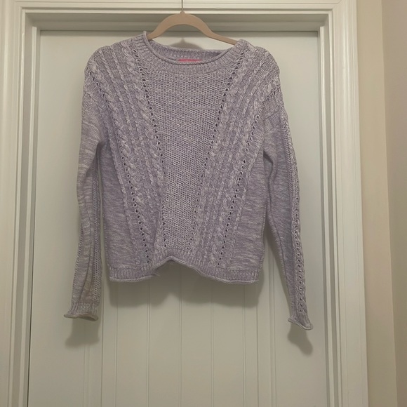 Lilly Pulitzer purple crochet sweater size XS - Picture 1 of 6